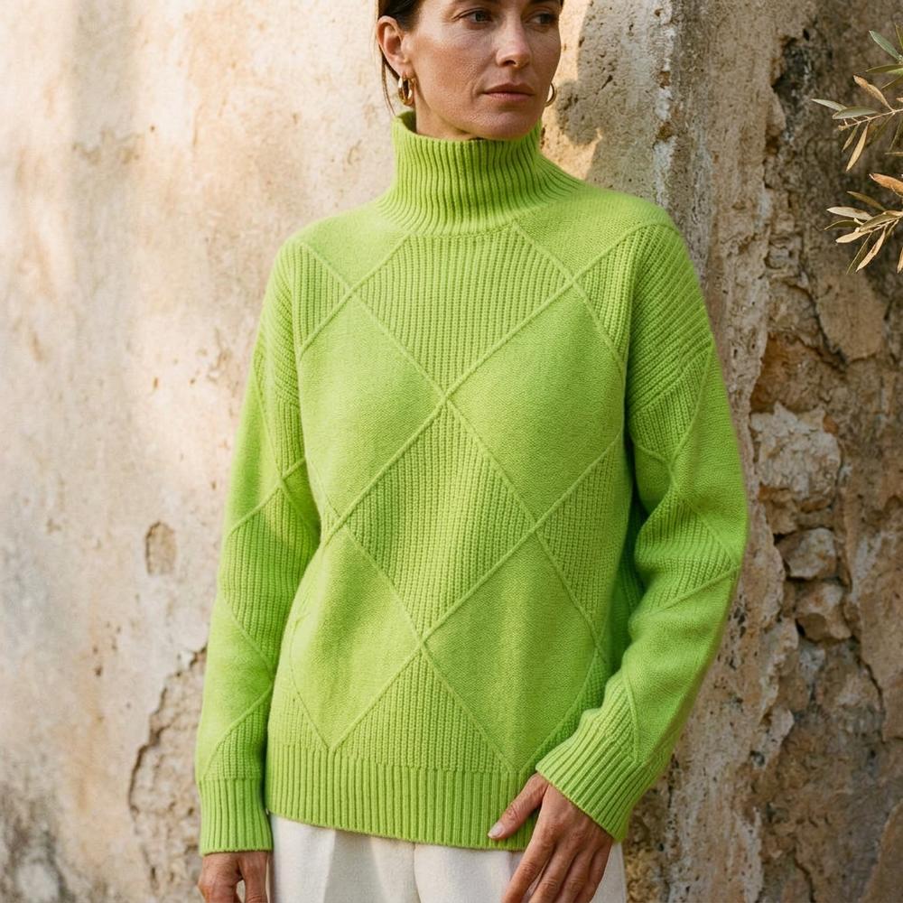 Laren | Strukturierter Strick Rollkragenpullover