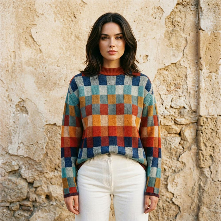 Nosil | Mehrfarbiger Gestrickter Pullover