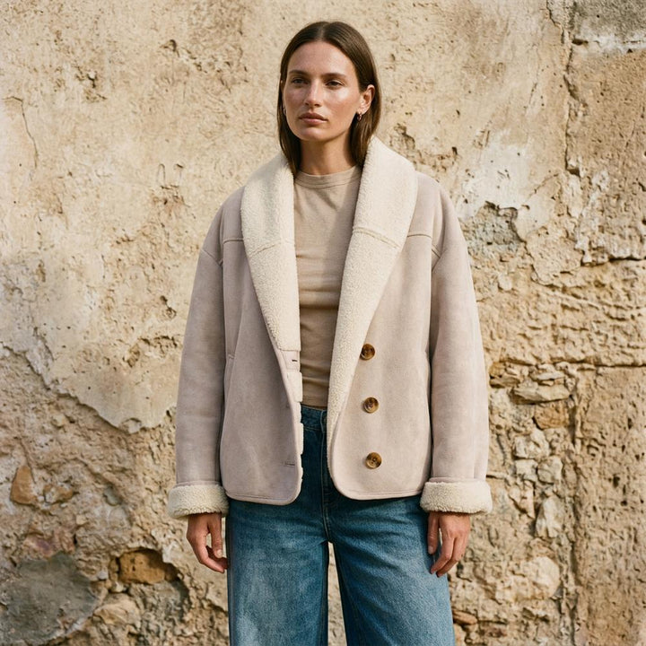 Rivin | Gefütterte Veloursartige Jacke