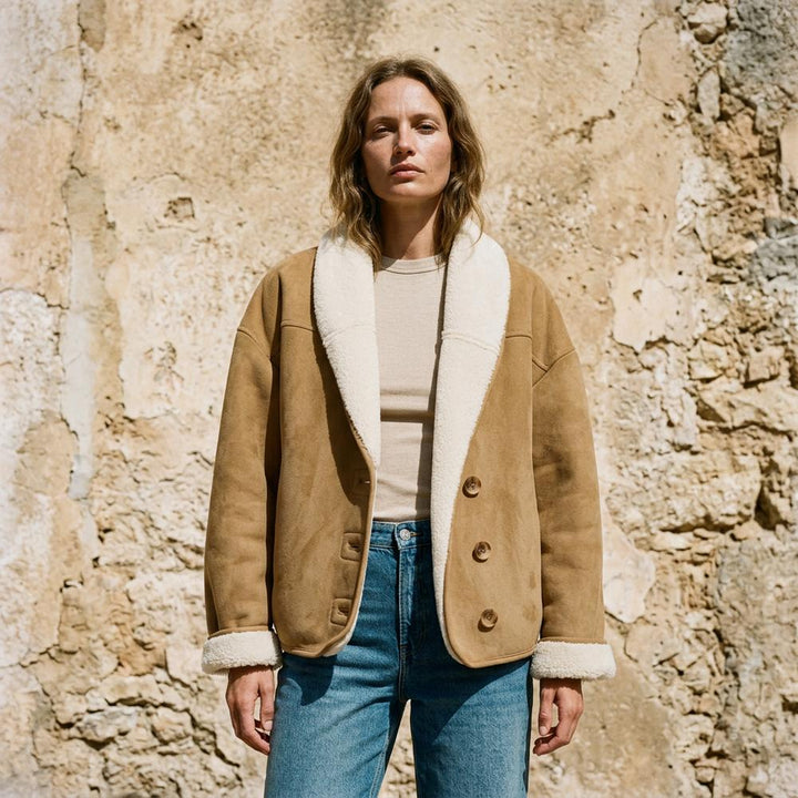 Rivin | Gefütterte Veloursartige Jacke