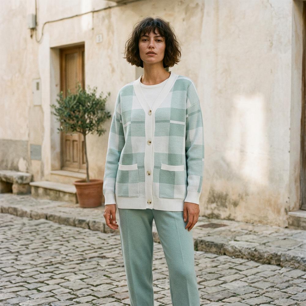 Daver | Gestrickter Karierter Anzug