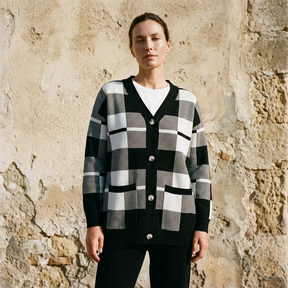 Daver | Gestrickter Karierter Anzug