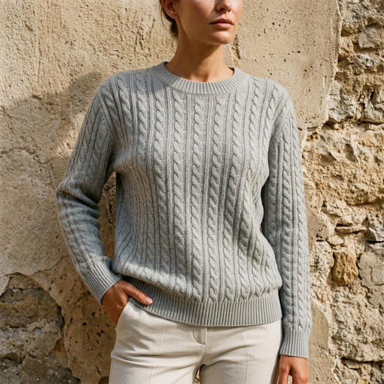 Vavin | Zopfgestrickter Langärmeliger Pullover