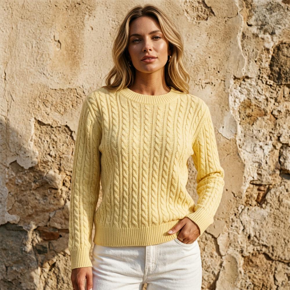 Vavin | Zopfgestrickter Langärmeliger Pullover