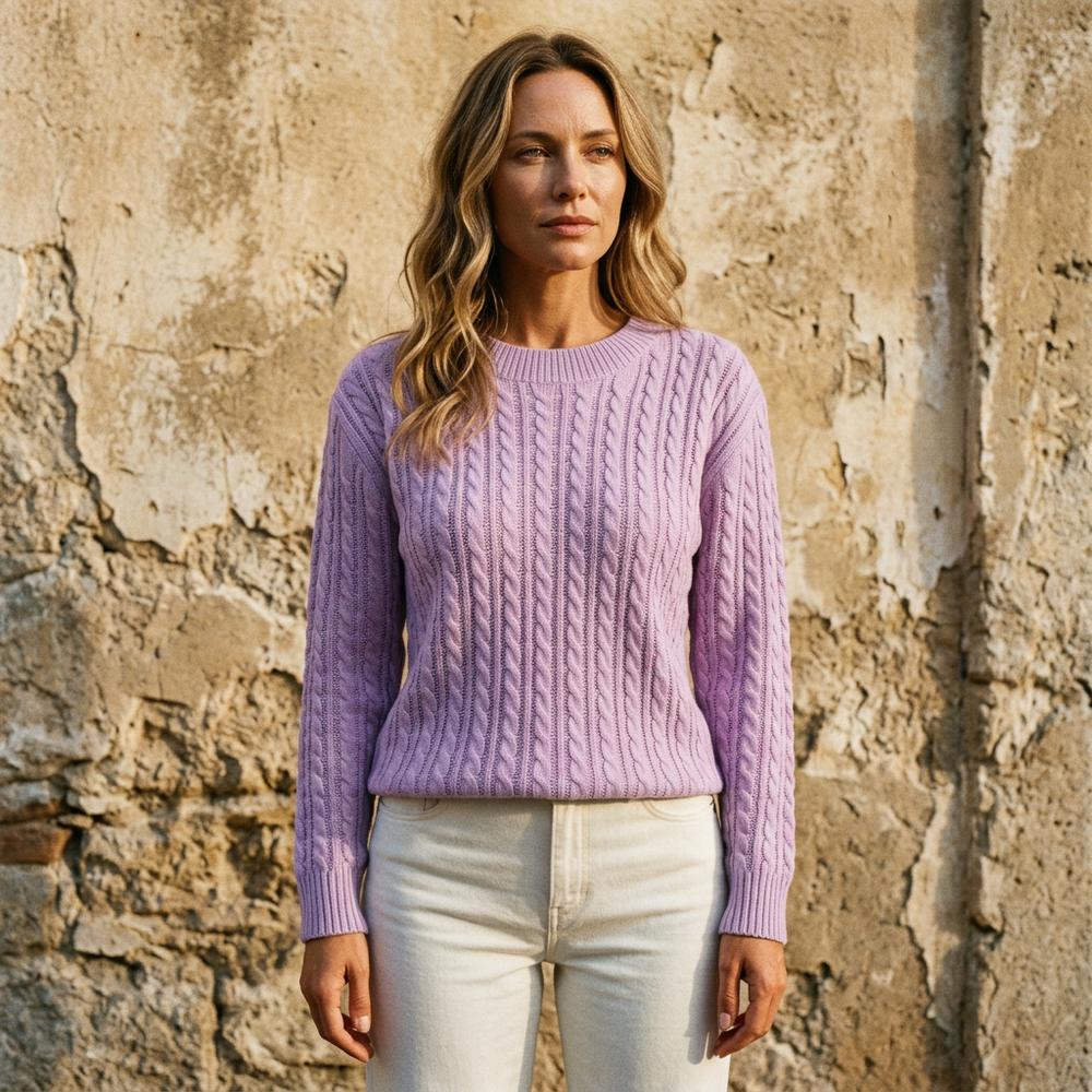 Vavin | Zopfgestrickter Langärmeliger Pullover