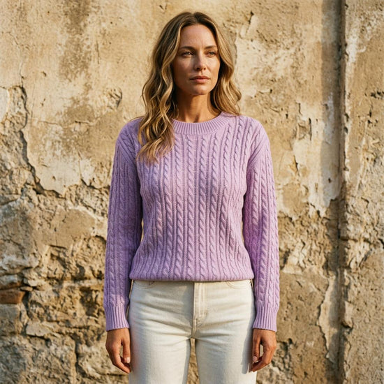 Vavin | Zopfgestrickter Langärmeliger Pullover