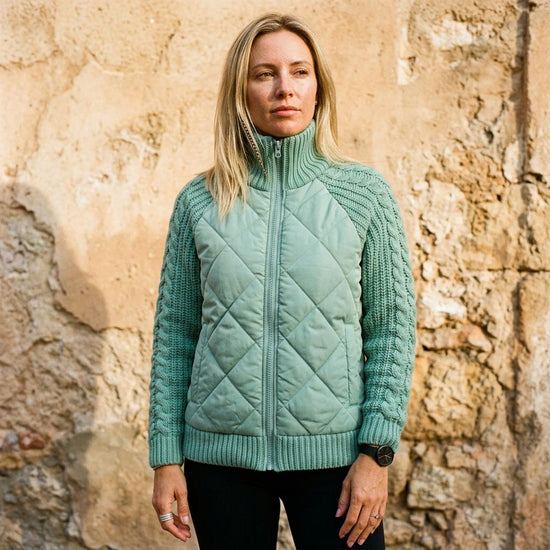 Saran | Gesteppter Kombinierter Rollkragenpullover
