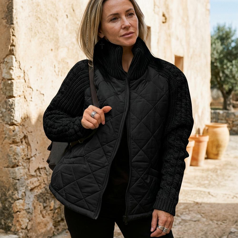 Saran | Gesteppter Kombinierter Rollkragenpullover