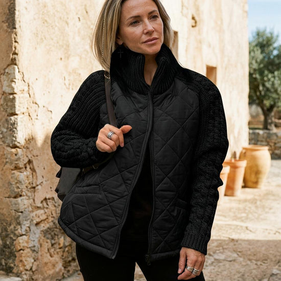 Saran | Gesteppter Kombinierter Rollkragenpullover