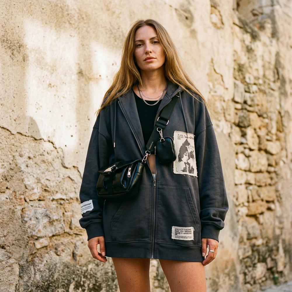 Lamar | Weitgeschnittener Applizierter Hoodie