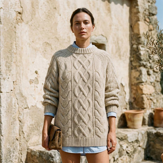 Sesin | Strukturgestrickter Locker-Geschnittener Pullover