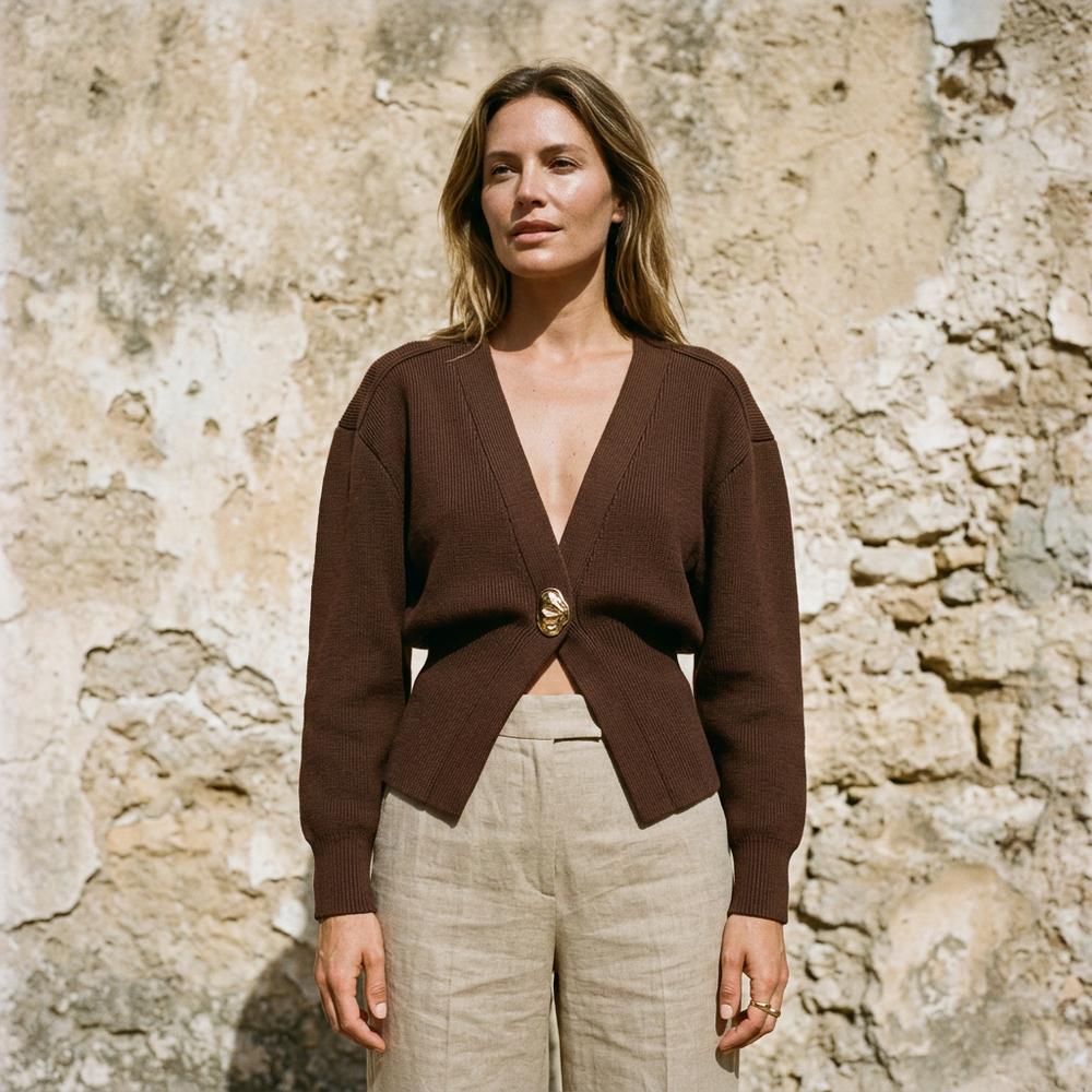 Nikar | Taillierter Gerippter Pullover