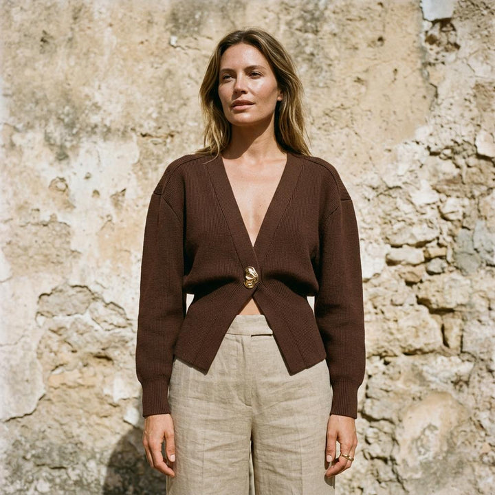Nikar | Taillierter Gerippter Pullover