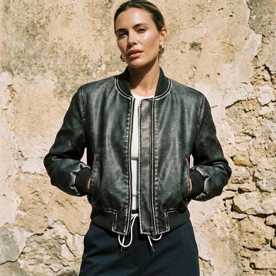 Lerel | Lederoptik Bomber Jacke