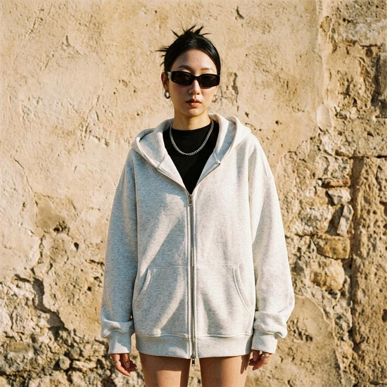 Zavel | Langärmliger Melierter Hoodie