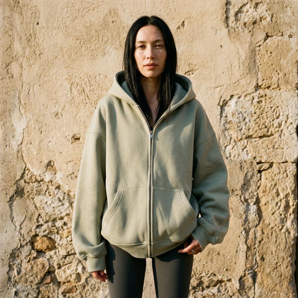 Zavel | Langärmliger Melierter Hoodie