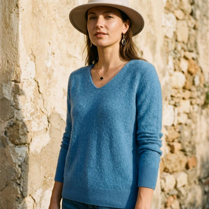 Malin | V-Ausschnitt Feinstrick Pullover