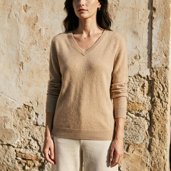 Malin | V-Ausschnitt Feinstrick Pullover