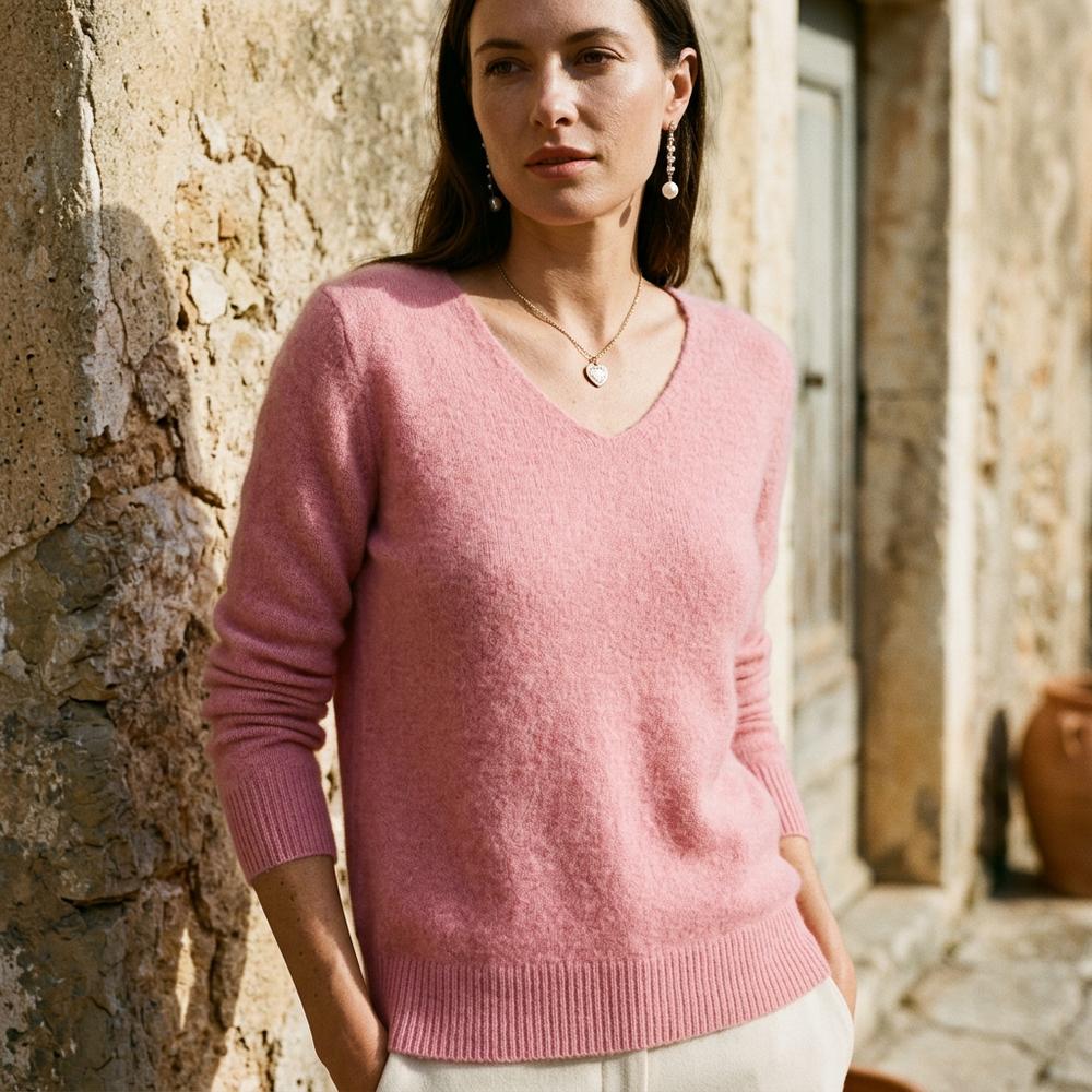 Malin | V-Ausschnitt Feinstrick Pullover