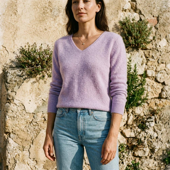 Malin | V-Ausschnitt Feinstrick Pullover