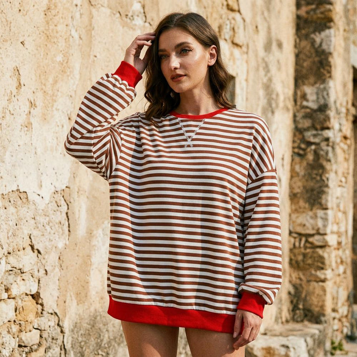 Setor | Gestreiftes Lockeres Sweatshirt