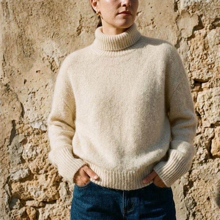 Lolen | Lockerer Feingestrickter Rollkragenpullover