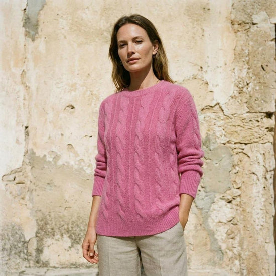 Calen | Zopfgestrickter Langärmliger Pullover