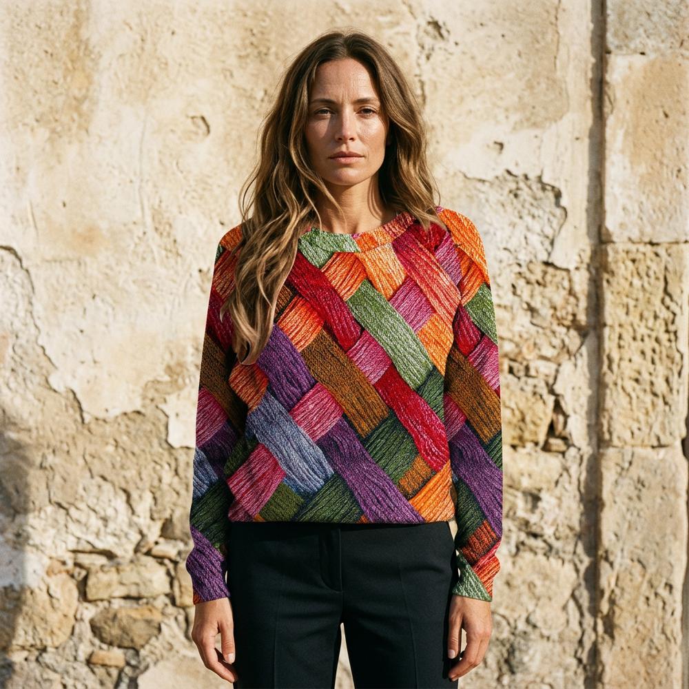 Arvan | Mehrfarbiger Bedruckter Pullover