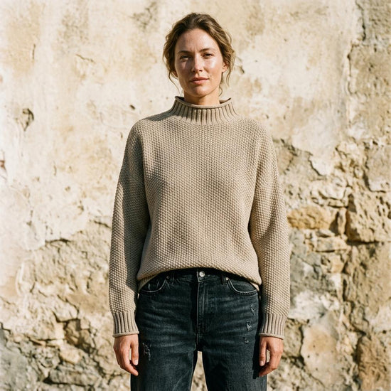 Visin | Strukturierter Lockerer Rollkragenpullover