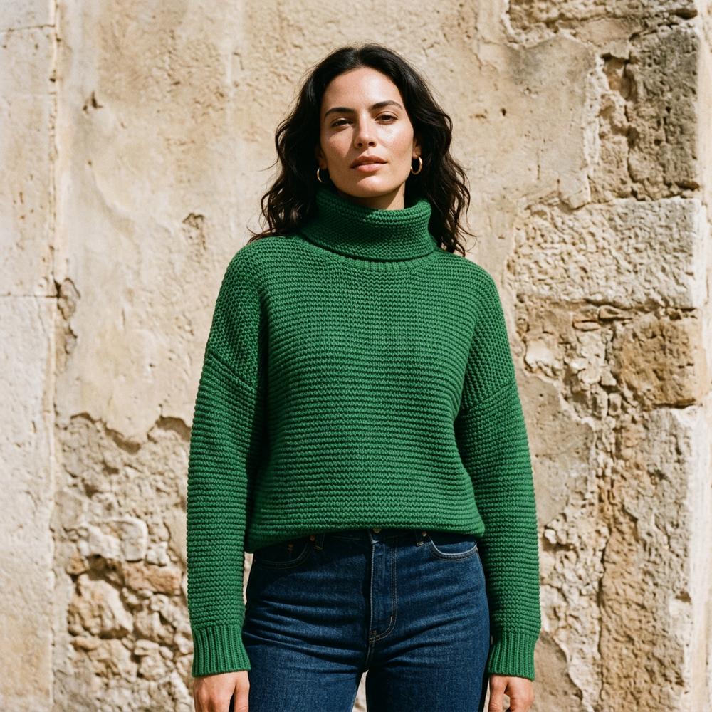 Zamar | Grobgestrickter Kastiger Rollkragenpullover