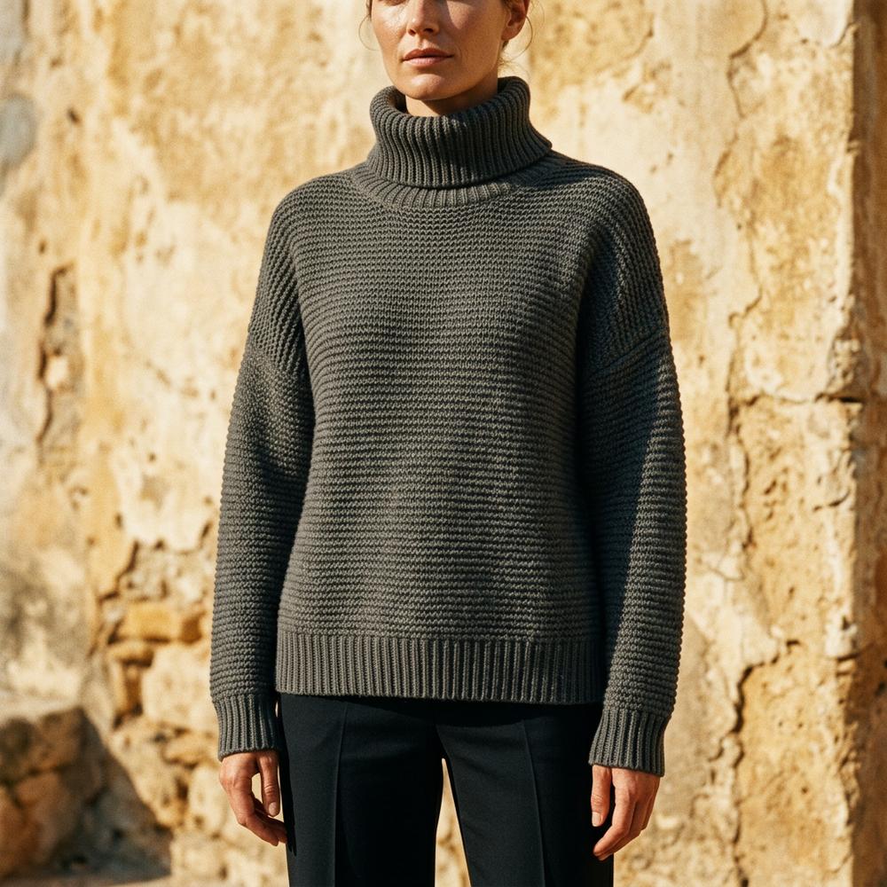 Zamar | Grobgestrickter Kastiger Rollkragenpullover