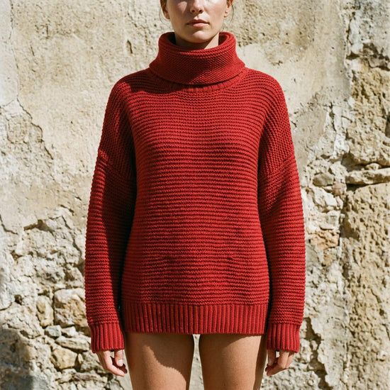 Zamar | Grobgestrickter Kastiger Rollkragenpullover