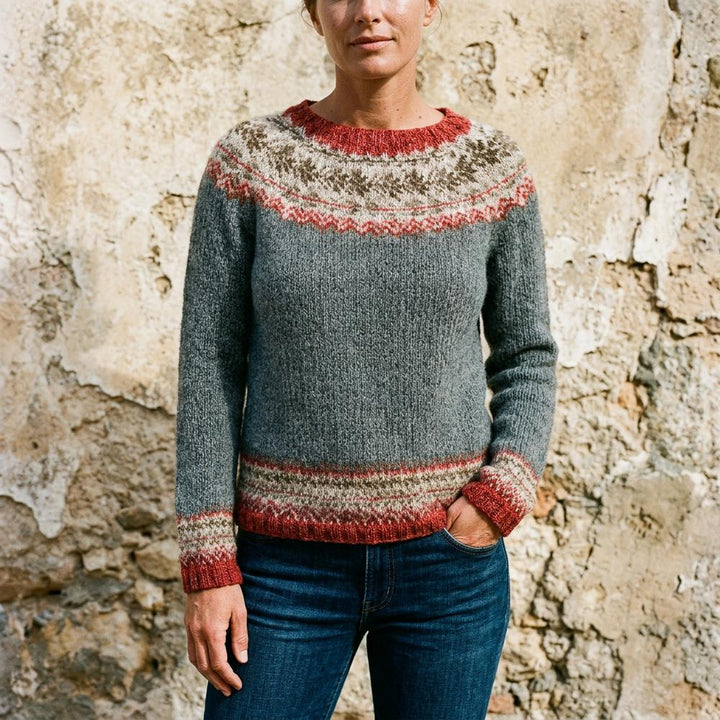 Salin | Gestrickter Gemusterter Pullover