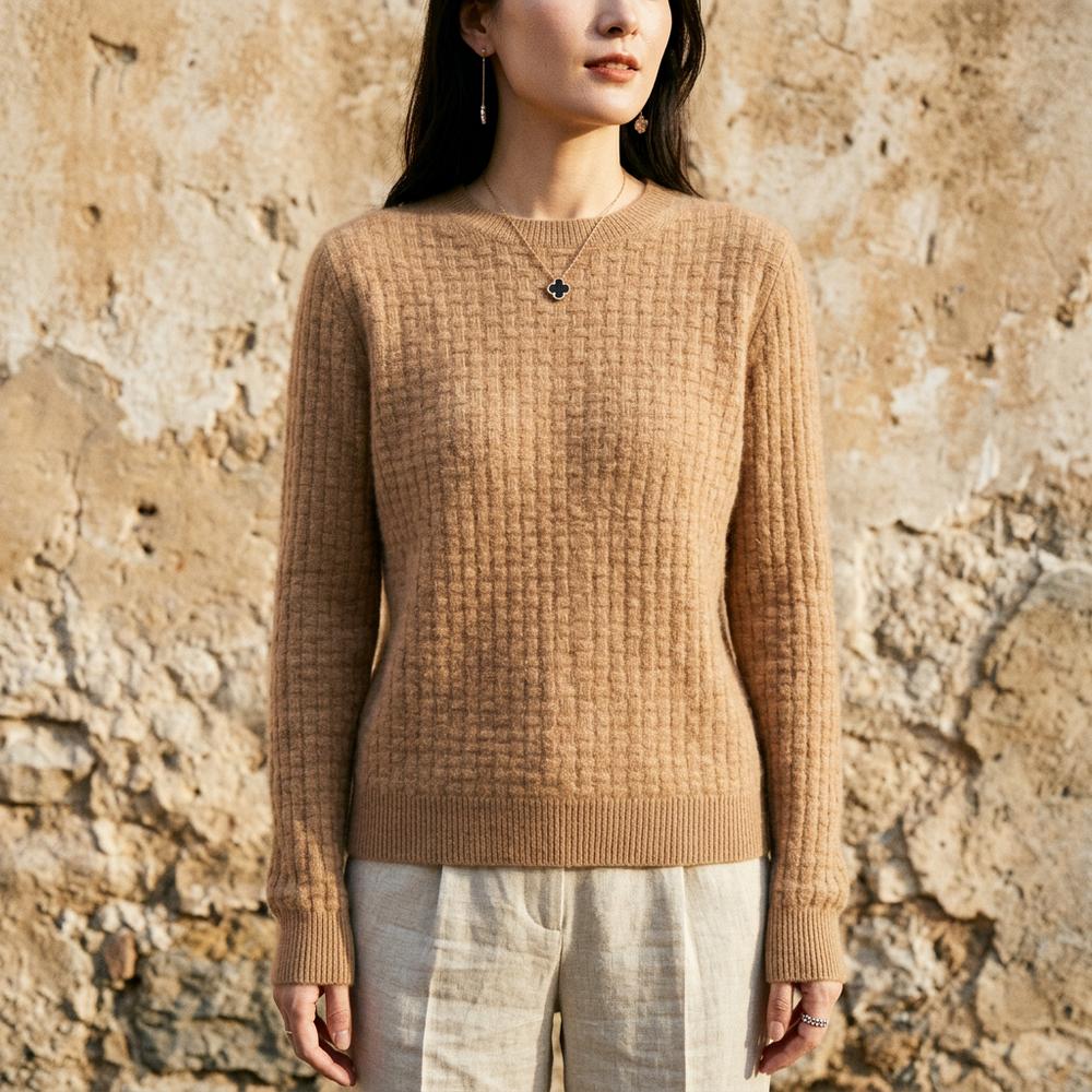 Rilan | Strukturierter Langärmliger Pullover