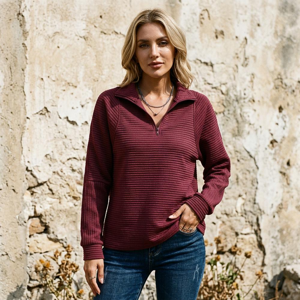Caron | Gerippte Langärmlige Jacke