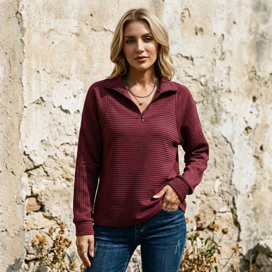 Caron | Gerippte Langärmlige Jacke
