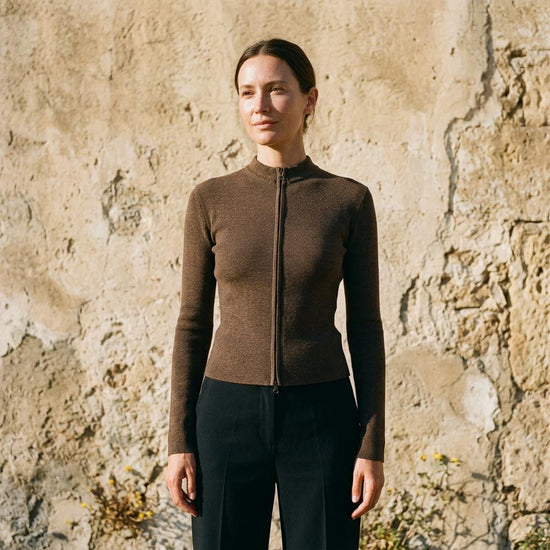 Kaver | Taillierte Gerippte Strickjacke