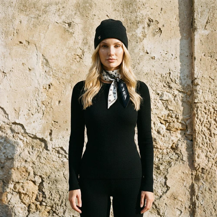 Tivan | Gerippter Langärmliger Pullover