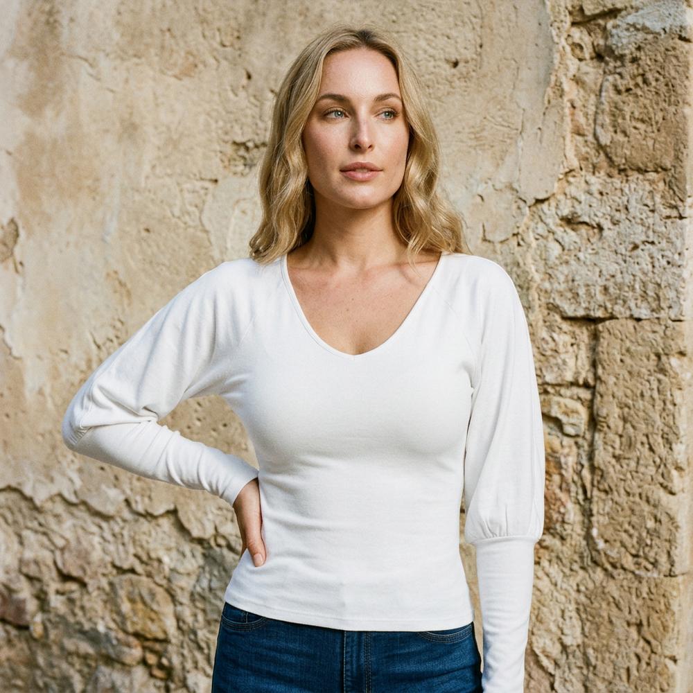 Netor | Tailliertes Feingestricktes Shirt