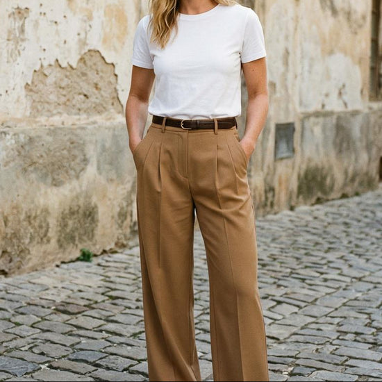 Nelar | Weit Geschnittene Bundfalten Hose