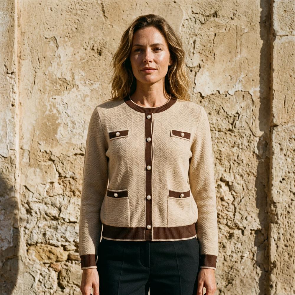 Ketal | Geknöpfte Strukturierte Strickjacke