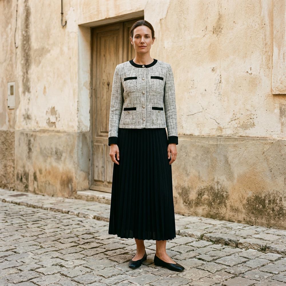 Saren | Paspelierter Zweifarbiger Anzug