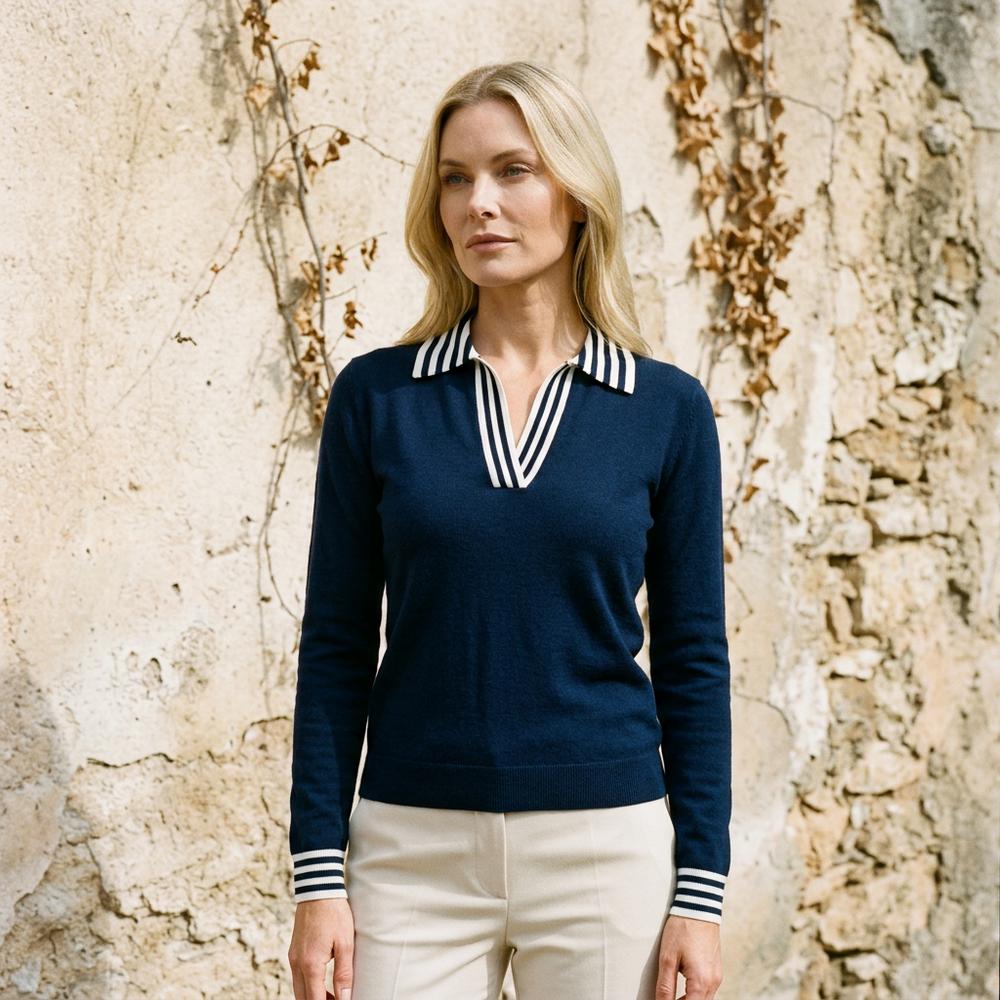 Romir | Gestreifter Feingestrickter Pullover