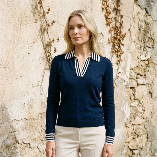 Romir | Gestreifter Feingestrickter Pullover