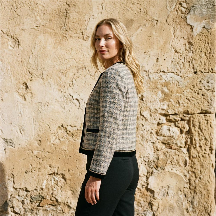 Nilan | Strukturiert Kragenlos Jacke