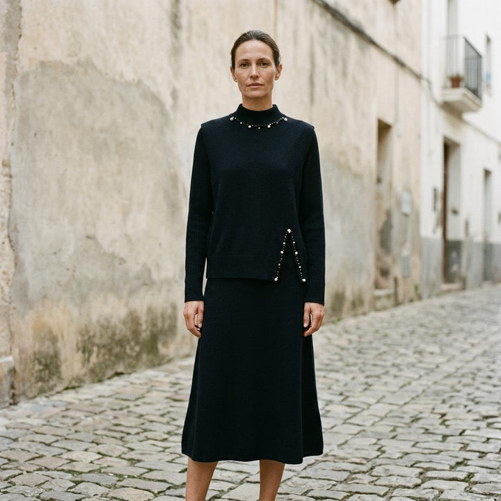 Lylev | Asymmetrischer Verzierter Pullover