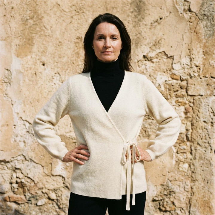 Yolan | Gewalkte Taillierte Strickjacke