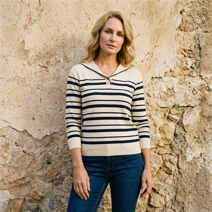 Covin | Gestreifter Langärmliger Pullover