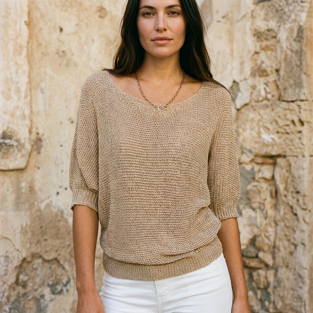 Vamar | Halblangärmliger Gestrickter Pullover