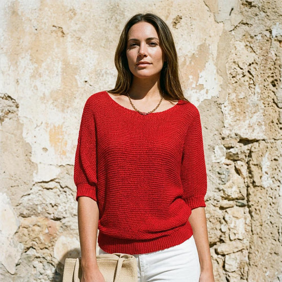 Vamar | Halblangärmliger Gestrickter Pullover